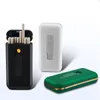 Caixa de cigarro com capacidade 20pcs com isqueiro eletrônico USB para cigarro fino portador de cigarro à prova d'água Plasma T200111