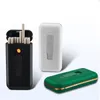 20 pçs capacidade caixa de cigarro com usb isqueiro eletrônico para cigarro fino à prova dwaterproof água titular plasma isqueiro t200111154421