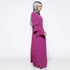 Muzułmanki islamski Pure Color kaftan sukienka plażowa plus rozmiar bliski wschód abaya femme długa sukienka kaftan dla kobiet hidżab # G9 12568