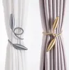 1Pair arbitralny kształt Silna kurtyna Tiebacks Pluszowy Alloy Paski Wiszące Liny Curtain Holdback Curtain Rods Accessoires