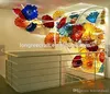 Wholesale Antique Murano Flower Lamp Wall Art Style Colored Glass Hanging Plates