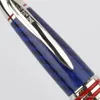 GIFTPEN Luxury High Quality carbon fibra Blue Fountian pens Rolelrball Ballpoint pen with carving