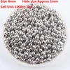 WOJIAER 3mm 4mm 6mm 8mm Gold Silver-Color Pewter Metal Iron Round Loose Beads Spacer for Jewelry Making 100pcs/lot BH306