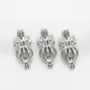 10pcs Silver Cute Mini Owl Pearl Cage Jewelry Making Charms Perfume Essential Oil Diffuser Lockets Pendant Aroma Necklace