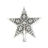 Populaire kerstboom ster topper ornament plastic uitholling uit decoratieve vijf puntige sterren voor feestdecoraties 20cm 2 2bx e1