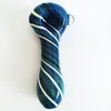 2020 Chegada nova mão de vidro Tubos 12cm Tubos de vidro colher de prata irritou coloridos de vidro Herb bacia baratos Óleo Fumar Rig Pipes