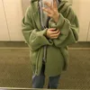 외계인 키티 여성 가을 ​​풀 슬리브 Knitte 재킷 2018 숙녀 우아한 단단한 두꺼운 두꺼운 느슨한 자켓 코트 카사 코스 여성