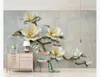 Kundengebundenes Tapeten-Fototapeten der Wand 3d kreatives Blumenschlafzimmer Fernsehhintergrund-Wandtapeten der Bonsai-Blume 3d geprägte für Wände