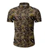 Wholesale Designer Mens Floral Printed Fashion Casual Shirts Button Down Lapel Short Sleeved Shirt Men Summer Beach Shrits M-3XL
