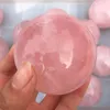 1pcs TOP High Quality Dark Pink Natural Rose Quartz Crystal Sphere Healing Amethyst Gemstone Crystal Ball7806581