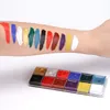 Halloween Pigment Oil Drama Makeup 12 Kleuren Body Paint Waterdicht Cosmetische Shimmer Matte Stage Gezicht Make-up Make-up Makkelijk te dragen