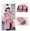 Manteaux d'hiver pour enfants au détail filles designer de luxe hiver chaud épaissir veste col de fourrure manteau grande fille vestes à capuche outwear ove4819955