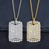 2020 Nouveau Dense Industrie Lourde Armée Pendentif Collier Hip Hop Luxe Diamant Colliers Bijoux pour Femmes Hommes Cadeau D'anniversaire 2 Couleurs8122068