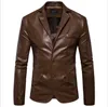 Hiver automne veste hommes en cuir PU veste Slim Fit manteaux hiver automne hommes Streetwear vêtements vêtements chauds pour hommes nouveau