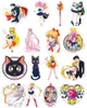 50 PCS Sailor Moon Anime filles autocollants imperméables pour planche à roulettes Valise guitare bagages pour ordinateur portable Sticker