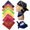 55 * 55cm Paisley Bandana Double côté imprimé Paisley Head Wrapbboung Magic Band Band Hip Hop Histband Hipcarf Kerchief Ljja2940-14