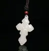 Natural Jade A Goods Xinjiang White Afghan Jade Jesus Cross Pendant Pendant Wholesale