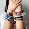 Kadınlar DIY Takı 1.5cm için Moda El Yapımı Dokuma bilezik Bohemian Nepal Örgü Kordonlar Strand Stil Milli Bilezikler