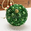 Palla di Natale Schiuma Decorazione dell'albero di Natale Palline di polvere d'oro perlato Decorazione natalizia Palline con ciondolo 7 colori Palla di decorazioni natalizie BH0245 TQQ