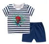 Enfants Designer Vêtements Baby Fashion Costumes Filles Boutique Outfits Tops imprimés Animaux Pantalons à manches courtes T-shirt T-shirt Short Ensembles de vêtements A5503