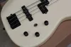 4 strängar Rosewood Fingerboard Milky White Body Electric Bass Guitar med Black Hardwareskull på Neck Plateoffer Anpassa9074781