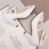 Dress Shoes 2021 Lolita Kawaii High Heels Cross Strap Woman Pumps Cute Bow Block Heel Ladies School Girls Cosplay11157016