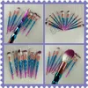El más nuevo Rainbow Diamond Makeup Brushes Set 12pcs Colorful Brush Powder Cream Foundation Eyeshadow Cosmetic Brush Professional Beauty Tools