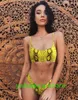 costume da bagno intero caldo tinta unita in tessuto con fibbia della cintura costumi da bagno divisi sexy stampa leopardata bikini raccolti set spiaggia costumi da bagno yakuda sportivi