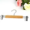 High-grade Trousers Clips Wooden Pants Rack for Children Clothing Store High Quality Adjustable Clothes Hanger WB449