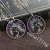 10Pcs Sacred Charisma Round Family Tree of Life Purple Amethyst Green Fluorite Stone Chip Beads Layering Necklace Wonderful Mothers Day Gift