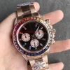 3 styles Designer Watch Mens High Quality Ice Out Watches 4130 Movement Chronograph 40mm Cosmograph 116599 116598 116595 Man RBOW Diamond Membe