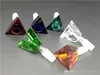 3D Triangle 14mm 18mm Glass Bowls For Bongs Male Joint Colors Smoking Glass Bong Bowl Piece For Glass Bongs Oil Rigs Water Pipes