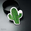 Dimensioni cactus: 4,3x5,1 cm Termoadesivo su toppa ricamata Applicazione per cucire Adesivi per vestiti Accessori per abbigliamento Distintivi