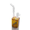Hopahs Shisha Juice Box Oil Rigs Sm￥ glas Bongs Tjock Recycler Oil Rig Glas Vattenr￶r R￶kning B￤gare bong med 14 mm