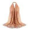 Hijabs Women Muslim Islamic Tassel Lace Hollow Long Hijab Scarf Shawl Wrap d90404