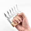 Metal Meat Claws Stainless Steel Meat Forks With Wooden Handle Durable BBQ Meat Shredder Claws Kitchen Tools Barbecue Tool DBC DH2564