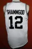 # 12 God Shammgod Providence Branco Preto Retro Clássico College Basketball Jersey Mens Ed Personalizado Número e Nome Jerseys