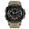 Smael Marka Mężczyźni Zegarki Zegar Mężczyźni Wojskowy Army Sport LED Digital Wristwatch Data 1702 Relogio Masculino Esportivo Militar