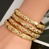 Dubai India Charm Cute Cuff Bracelet For Women Girls 4pcs Openable Bangles Hand Jewelry Arab Gift