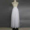 Maxi Lange Weiße Tüll-Mesh-Röcke Für Frauen Elastische Hohe Taille Lolita Elegante Mädchen Junioren Prom Party Saias Jupe Kleidung Faldas Y190428