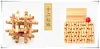 3D Jigsaw Puzzles Luban Lock Puzzle Brain Teaser Träleksaker för barn Vuxna klassisk intellektuell kraft för att låsa upp Kong Ming 6993086