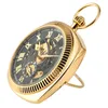 Antique Classic Silver/Black/Yellow Gold Pocket Watch Roman Numeral Dial Square Case Men Women Hand Winding Mechanical Clock Pendat Chain