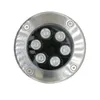 6 * 1W 6W LED Underground Light AC85 ~ 265V Wodoodporny IP67 Outdoor zakopana ścieżka ogrodowa Spot Oświetlenie Inground