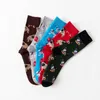 Unsex Colorful Dog Druk Skarpetki Mężczyźni i Kobiety Funky Winter Socks Nowość Cartoon Mid Cotton Socks Ljja2689-1