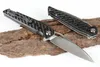 1 STKS Nieuwe Kogellager Flipper Vouwmes D2 Satijn Blade Koolstofvezel + Staal Blad Handle Outdoor EDC Zakmessen