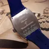 orologio d'avanguardia Limited New Collezione da uomo Cassa in acciaio Data V 45 SC DT YACHTING Orologio da uomo automatico con quadrante blu Orologi con cinturino in pelle blu M-E28