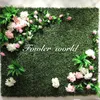 Dekoracyjne kwiaty wieńce 40x60 cm DIY Zielona sztuczna roślina panel ścienny plastikowe trawniki na zewnątrz dywan dekoracje ślubne ogród imprezowy