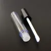 3ML ML Contenitori vuoti per lucidalabbra Bottiglia Contenitore cosmetico Tubo W / Tappo Tappo nero Per campioni labbra Viaggi Split Ricarica Trucco fai da te