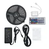EDISON2011 RGB LED 스트립 라이트 키트 세트 5050 스트립 키트 5M 300LEDS + 44 키 IR 원격 컨트롤러 + 전원 공급 장치 어댑터 소매 상자