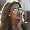 Women Brand Designer Fashion Sunglasses Womens Oversized Pilot Sun Glasses for Women Fashion Shades UV400 Lunettes Femme